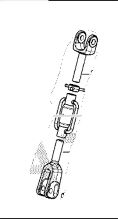 Pièce CHANDELLE(TIRANT)DE RELEVAGE GAUCHE pour DEUTZ-FAHR AGROKID 230
