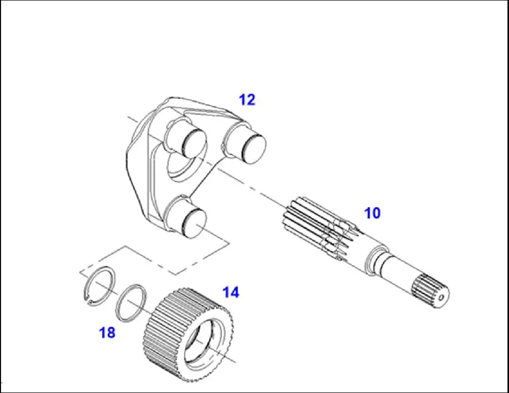 Pièce REDUCTEUR PONT AR pour FENDT 210 VARIO