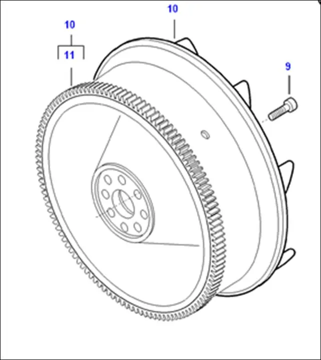 Pièce VOLANT MOTEUR pour VALTRA S 324