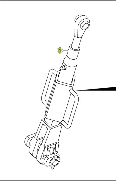 Pièce CHANDELLE(TIRANT)DE RELEVAGE DROITE pour CLAAS AXION 850
