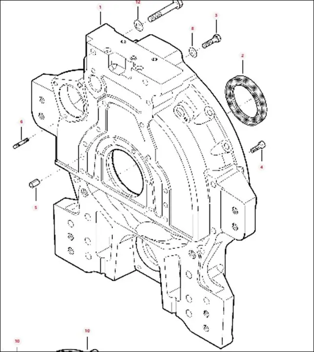 Pièce CARTER DE VOLANT MOTEUR pour VALTRA S 324