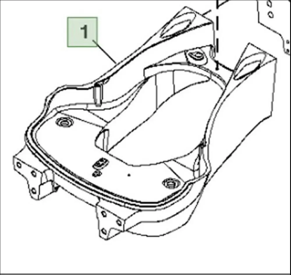 Pièce SUPPORT DE PORTE MASSE pour JOHN DEERE 7820