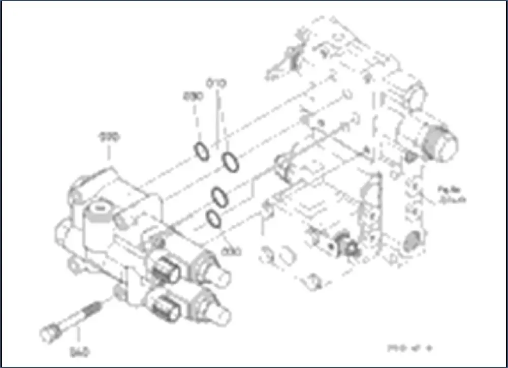 Pièce DISTRIBUTEUR HYDRAULIQUE pour KUBOTA M135GXS