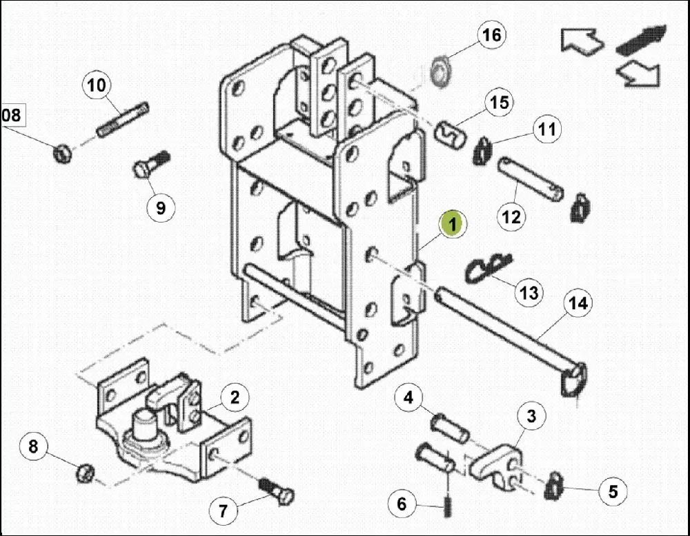 Pièce ECHELLE pour CLAAS CELTIS 446RX
