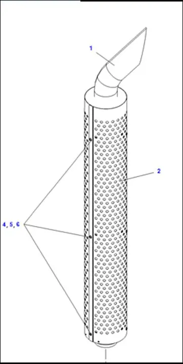Pièce TUBE D  ECHAPPEMENT pour JOHN DEERE 5100R