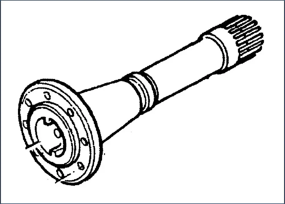 Pièce ARBRE DE ROUE PONT AR GAUCHE pour RENAULT ARES 816 RZ