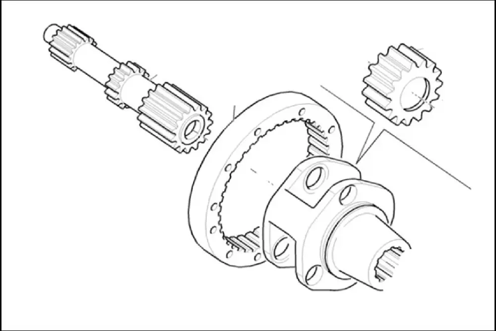 Pièce REDUCTEUR PONT AR pour NEW HOLLAND T5050