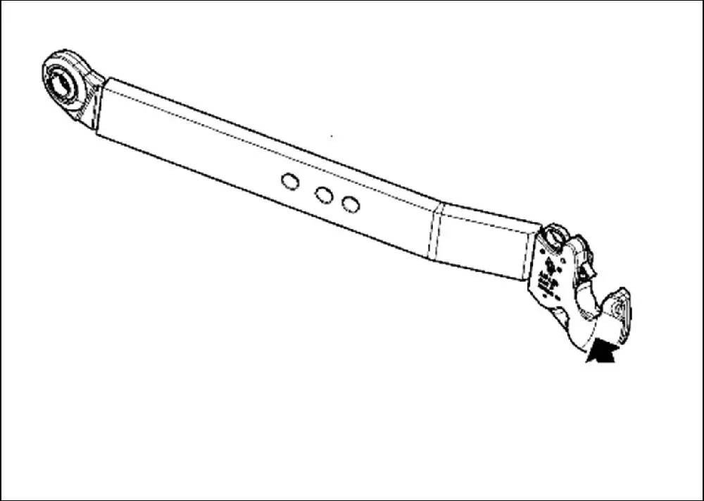Pièce BRAS INFERIEUR DE RELEVAGE DROIT pour MASSEY FERGUSON 5S.135