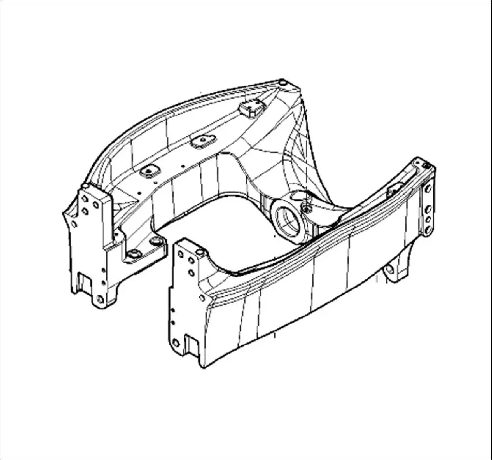 Pièce BERCEAU-BALANCIER PONT AV 4 RM pour MASSEY FERGUSON 7620 DYNA VT