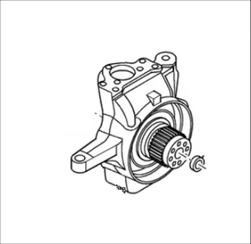 Pièce PIVOT (PORTE FUSEE)PONT AV 4RM GAUCHE pour CASE IH MAXXUM 115 TIER 4B