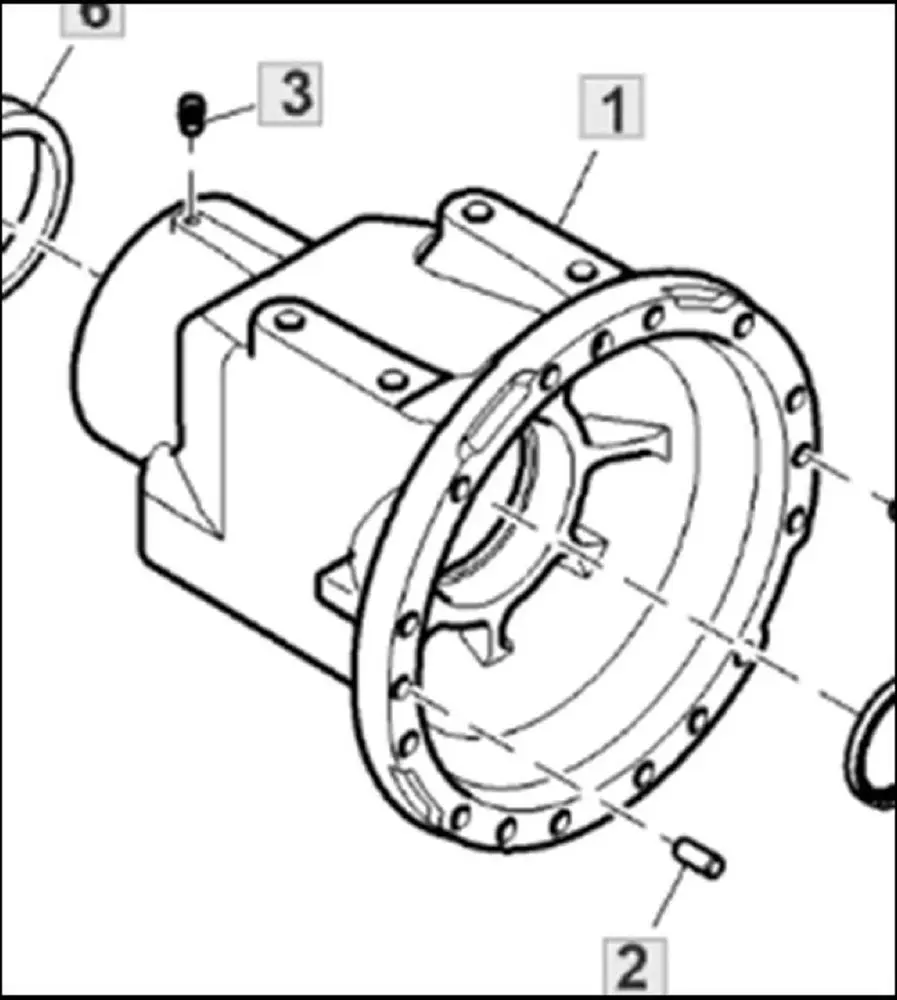 Pièce CARTER DE TROMPETTE NU PONT AR GAUCHE pour JOHN DEERE 6175M