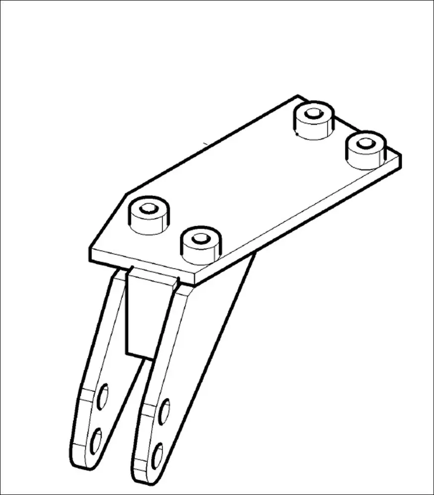 Pièce SUPPORT DE STABILISATEUR DROIT pour CLAAS AXION 810