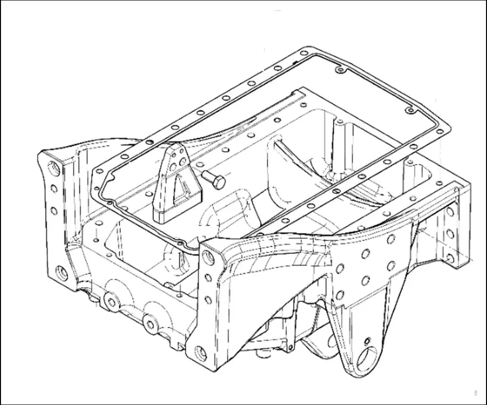 Pièce CARTER INFERIEUR D HUILE pour VALTRA N135