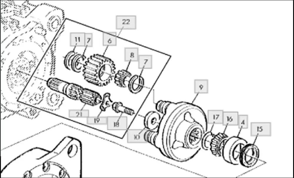 Pièce REDUCTEUR PONT AR pour JOHN DEERE 6420