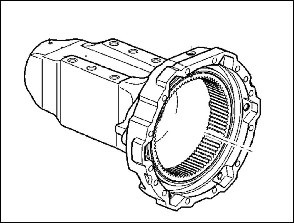 Pièce CARTER DE TROMPETTE NU PONT AR GAUCHE pour JOHN DEERE 5100R