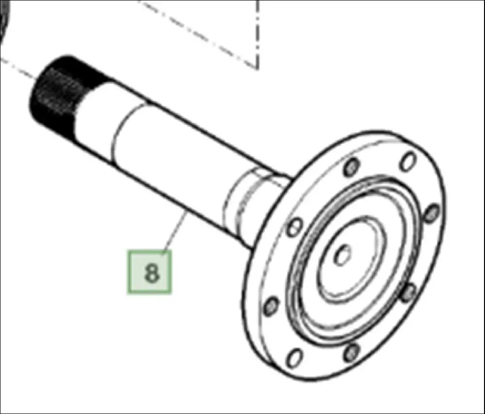 Pièce ARBRE DE ROUE PONT AR GAUCHE pour JOHN DEERE 6155R