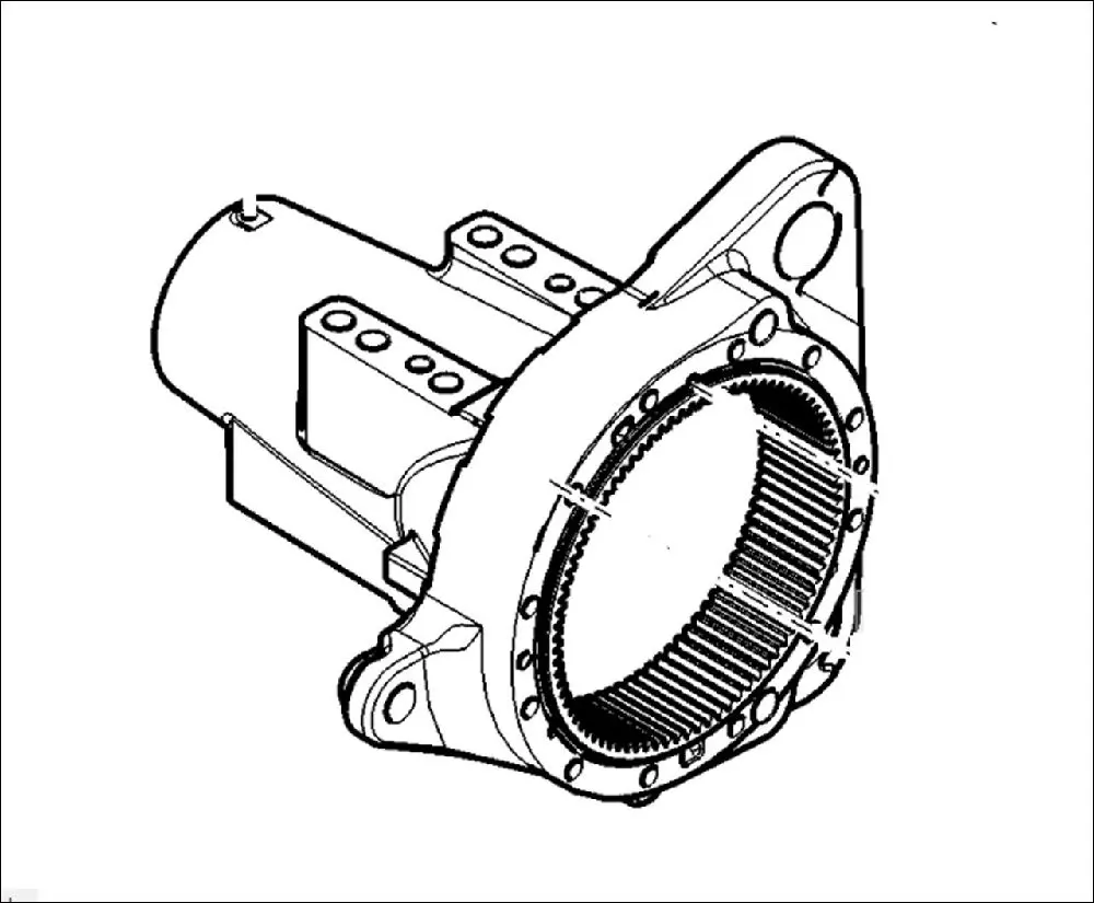 Pièce CARTER DE TROMPETTE NU PONT AR GAUCHE pour JOHN DEERE 6115R
