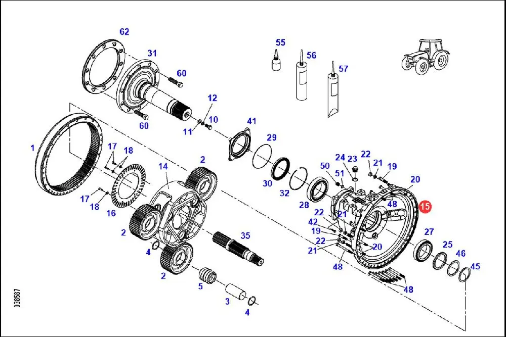 Pièce TROMPETTE COMPLETE PONT AR GAUCHE pour FENDT 930 VARIO